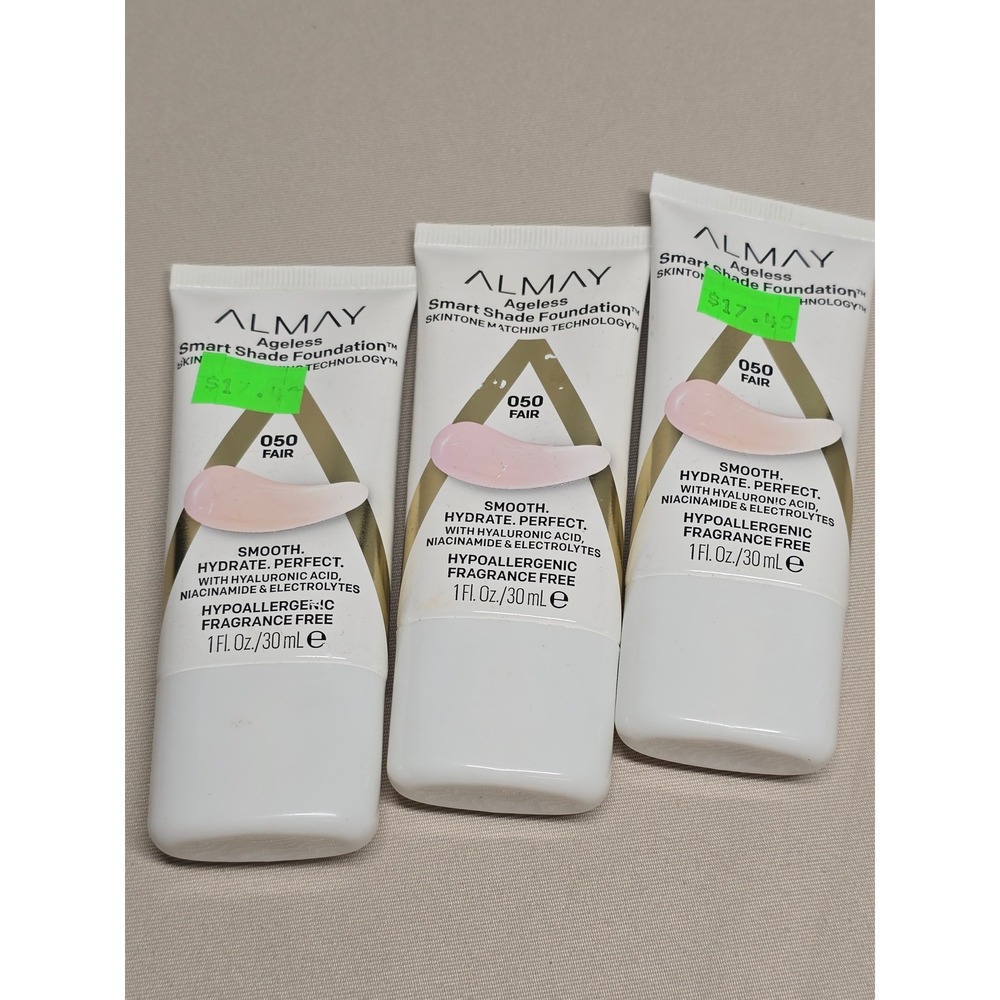 Almay Smart Shade Foundation 050 Fair Skintone Match Hyaluronic Fragrance Free